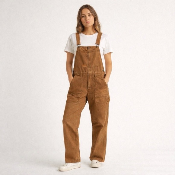 Abercrombie & Fitch Pants - Abercrombie & Fitch Overalls Womens Medium Brown Carpenter Workwear Utility